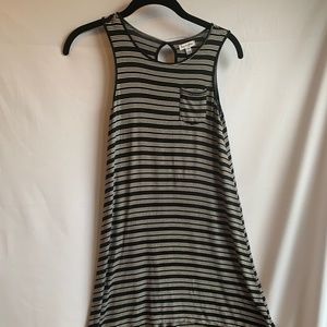 Black & White Stripe Midi tank Dress